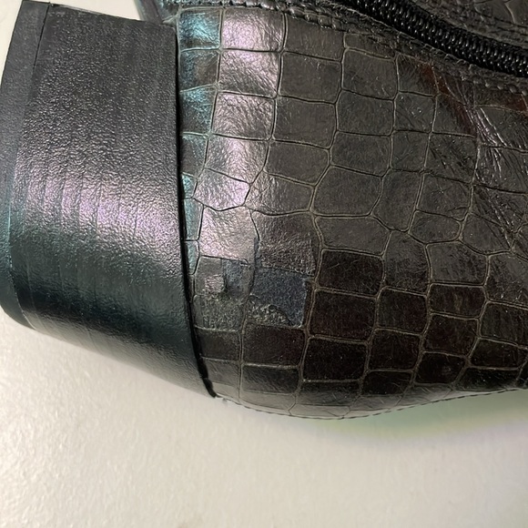 Vagabond Stina dark green crocodile embossed boots size 38 - Picture 5 of 8